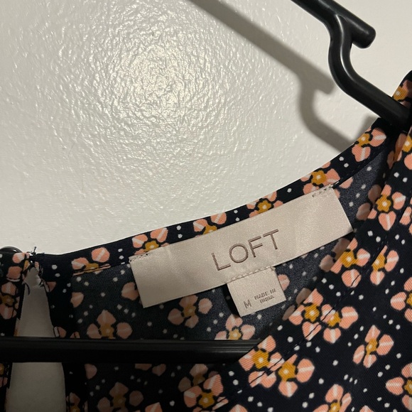 LOFT Cherry Blossom Pink Patterned Dress - Picture 3 of 3